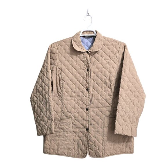 Eddie Bauer Tan Quilted Goose Down Jacket Sz XL - Picture 2 of 12